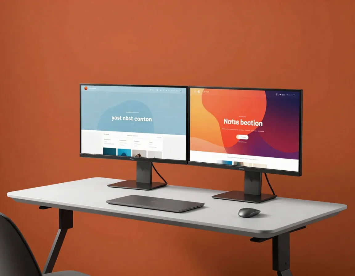 Moderni työpöytä verkkosivujen suunnitteluun
